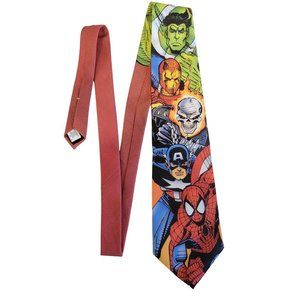 Marvel Ralph Marlin vintage 1995 "marvel all-stars" graphic tie.